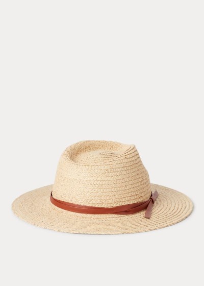 Women's Ralph Lauren Belted Raffia Fedora | 210956BOX